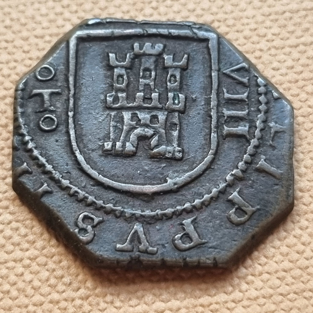 Felipe III Toledo 8 maravedís. Falsa de época - Imagen 2