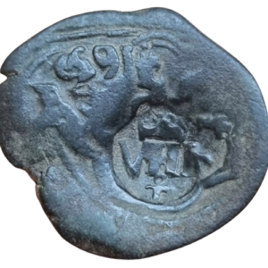 Felipe III Resello de Toledo año 1603 sobre un  4 maravedís de Cuenca de Felipe III. MBC