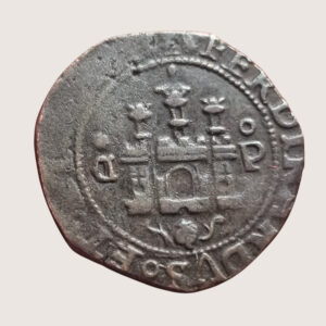 REYES CÁTOLICOS. 2 maravedís Cuenca C (gótica) y P superada de roel