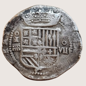 FELIPE II SEGOVIA 8 REALES. Ensayador I sobre IM