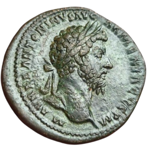 Imperio Romano. Marco Aurelio. Sestercio. Rev: TR POT XIX  IMP II COS II. Ae. EBC-/MBC+