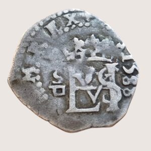 FELIPE II 1/2 REAL SEVILLA D 1588 HISPANIARVM en  ANVERSO Y REVERSO