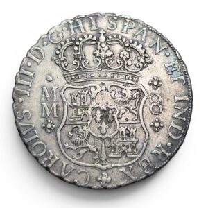Carlos III. México MM. 8 reales 1760. Ag. Peso: 27 gr. MBC