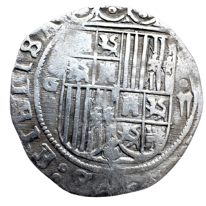 Reyes Católicos. Granada R. 2 reales. Ag. Peso: 6 gr. MBC
