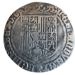 Reyes Católicos. Burgos B. 1 real. Ag. Peso: 2.9 gr. MBC