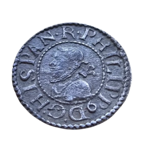 Felipe III. Barcelona 1/2 Croat 1612 (fecha pequeña). Ag. MBC