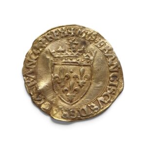 Francia. Francisco I. Bayona. Escudo de oro. 5º tipo. Au. (MBC+). Peso: 3.41 gr