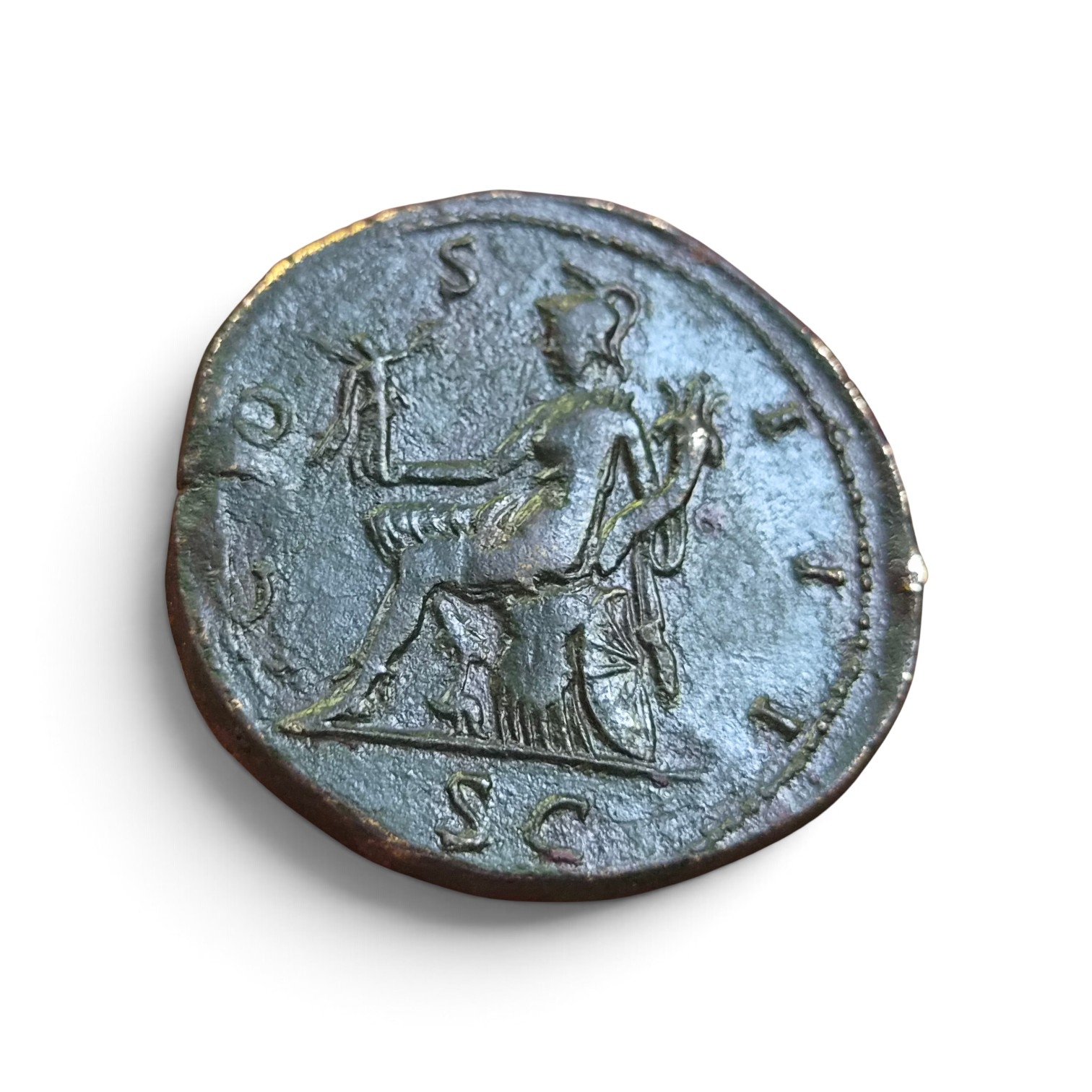 Imperio Romano. Adriano. Sestercio. COS III Ae Peso: 25,72 gr. Bonito MBC - Imagen 2