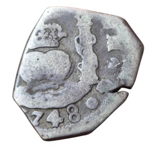 FERNANDO VI GUATEMALA 2 REALES 1748. Ag. Peso: 6.52 gr