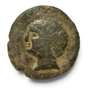 Ibérica. Ikalkusken. Sobre 120-20 a.C. Iniesta (Cuenca). Ae. Escasa. BC